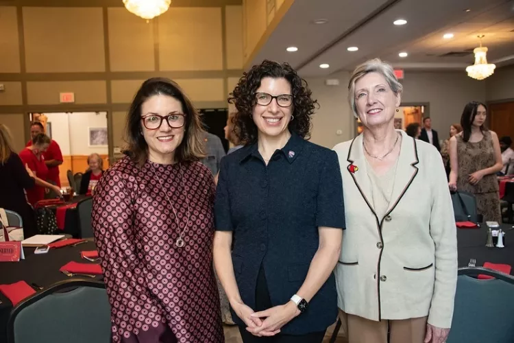 Drs. Katie Cardarelli & Kathy Baumgartner pictured with the 2025 Woodson Lecturer, Dr. Megan Ranney, Dean, Yale School of…