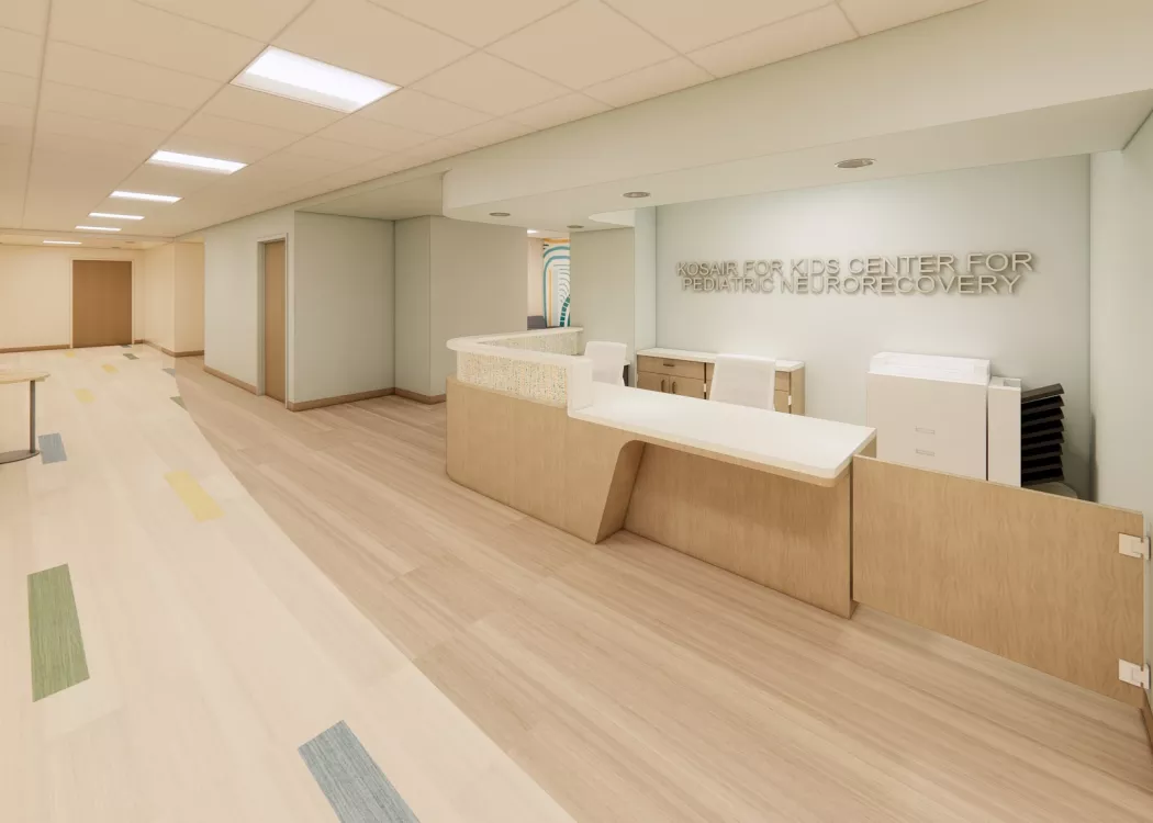 Illustration of reception area for medical office