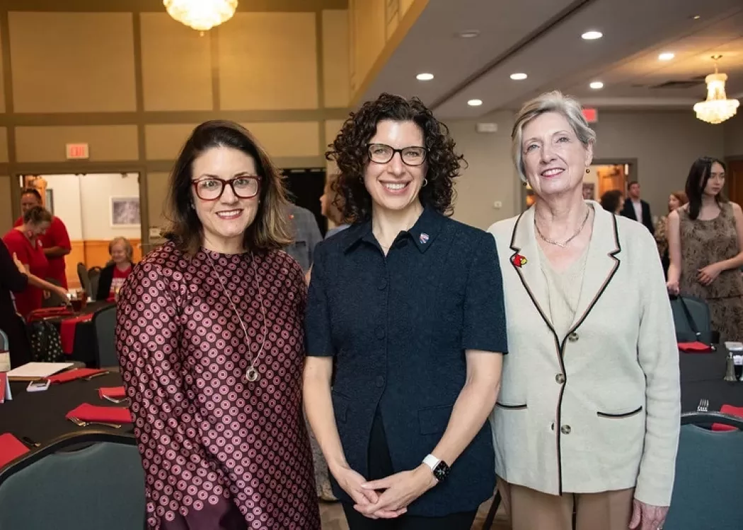 Drs. Katie Cardarelli & Kathy Baumgartner pictured with the 2025 Woodson Lecturer, Dr. Megan Ranney, Dean, Yale School of…