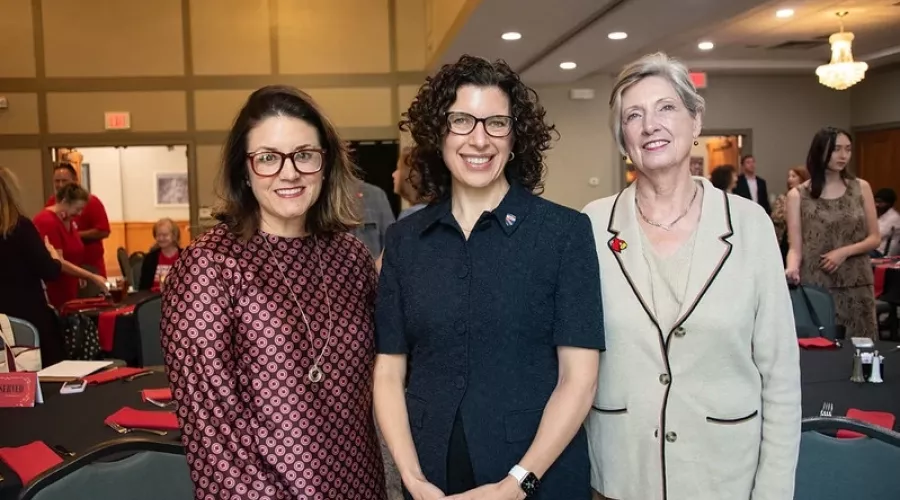 Drs. Katie Cardarelli & Kathy Baumgartner pictured with the 2025 Woodson Lecturer, Dr. Megan Ranney, Dean, Yale School of…